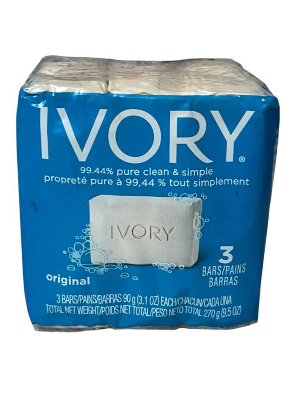 Vintage Original Ivory Bar Soap 3 Pack 9.5oz 99.44% Pure Clean Simple SEALED